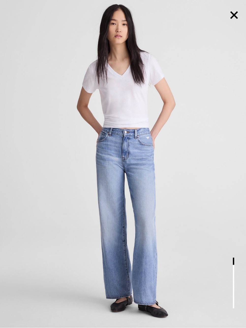 The Perfect Vintage Wide-Leg Jean in Airy Denim- Northridge Wash- NWT 26
